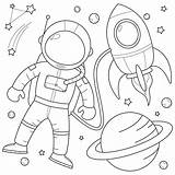 Ракета и космонавт рисунок много фото  Drawpicsru sketch template