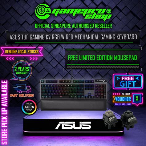 [Free Gift] ASUS TUF Gaming K7 RGB Wired Mechanical Gaming Keyboard ...