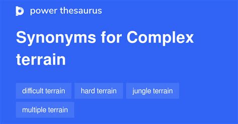 Complex Terrain synonyms - 24 Words and Phrases for Complex Terrain