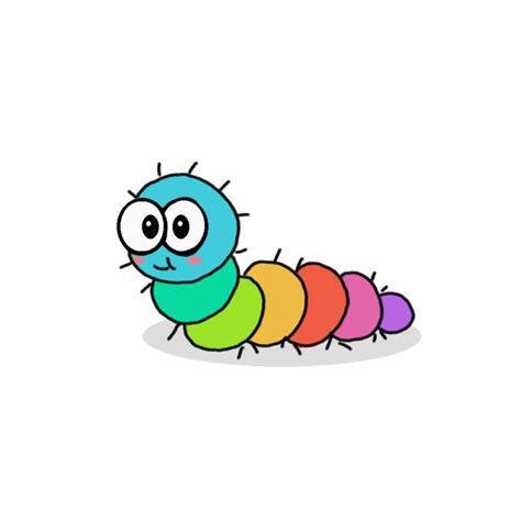 How to Draw a Caterpillar - Step by Step Easy Drawing Guides - Drawing ...