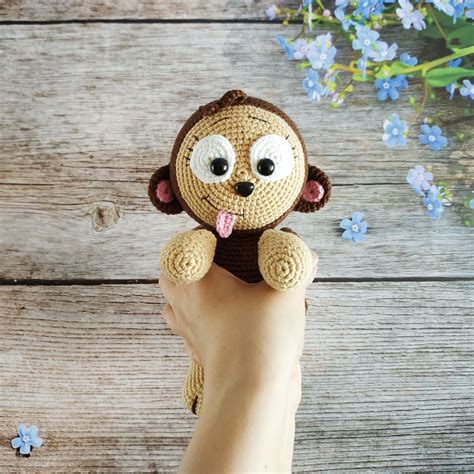 Crochet monkey Monkey toy Monkey figurine Gift for kids | Etsy