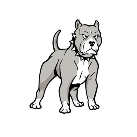 Premium Vector | Pitbull Dog Cartoon Vector