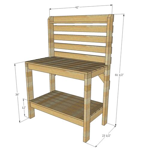 Simple 2x4 Potting Bench | Ana White