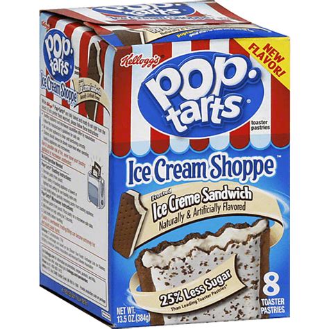 Kellogg's Pop-Tarts Ice Cream Shoppe Frosted Ice Creme Sandwich Flavor ...