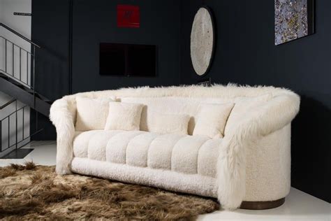 Norki White Fur Sofa | Vintage sofa, Armchair furniture, Italian modern sofa