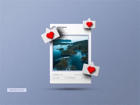 Premium PSD | Instagram app interface mockup