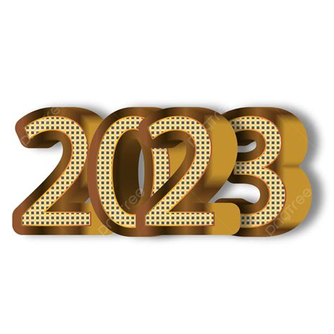 Brown 2023 Text, 2023, 2023 Text, 2023 New Year PNG and Vector with Transparent Background for ...