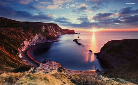 Lulworth Cove HD Wallpaper | Sunset wallpaper, Lulworth cove, Sea and ocean