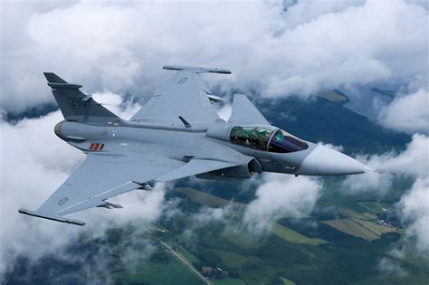 Aircraft Jet Fighter Saab Jas 39 Gripen Warplane Wallpaper - Resolution ...