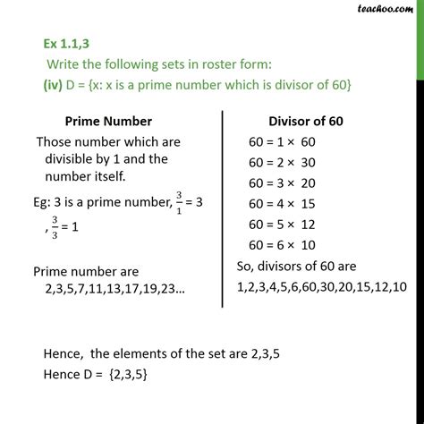 Ex 1.1, 3 - Write sets in roster form (i) A = {x: x is an