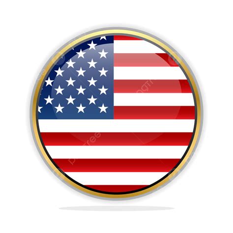 Button Flag Design Template United States Of America Vector, Flag ...