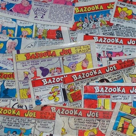 25 Vintage Bazooka Joe Bubble Gum Comics Free by vintagetea