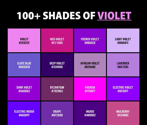 100 Shades Of Violet Color (Names, HEX, RGB CMYK Codes), 54% OFF