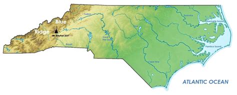 ⊛ Mapa de Carolina del Norte 🥇 Político y Físico Imágenes HD | 2023