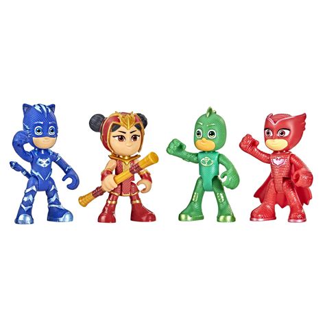 PJ Masks Heroes and an Yu Figure Set Preschool Toy, 4 Poseable Action Figures and 1 Accessory ...