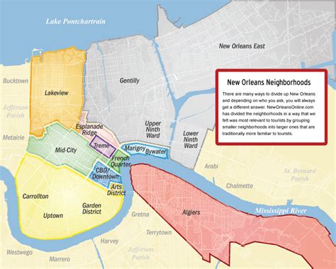 Wards of New Orleans, LA | New orleans map, New orleans vacation, New ...