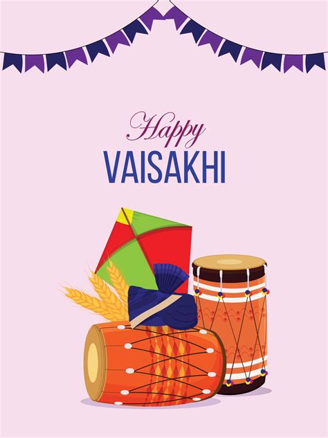 Happy vaisakhi celebration poster or flyer design concept 2154300 ...