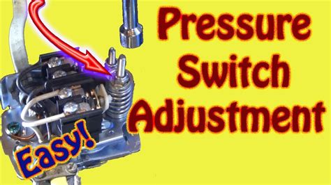 Pressure Switch Adjustment Diagram