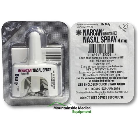 Narcan Nasal Spray: Fast Opioid Overdose Reversal — Mountainside ...