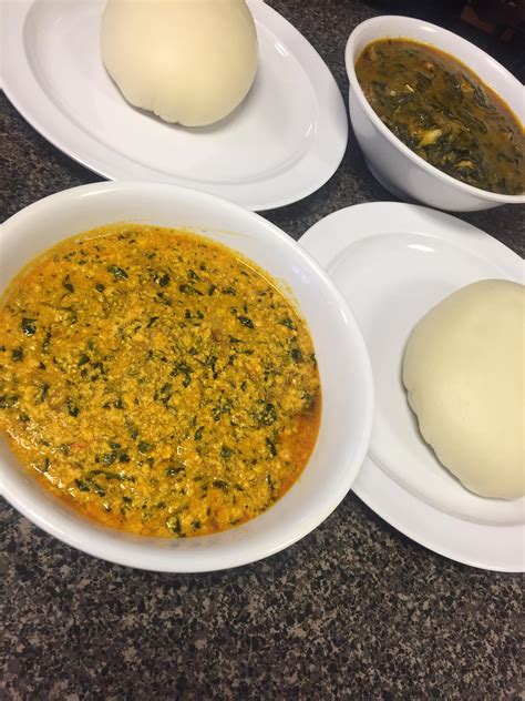 [I ate] Banga and Egusi Soup with Fufu. : r/food