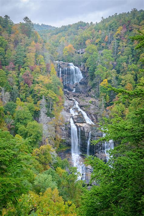 Whitewater Falls Autumn - North Carolina Photograph by Christopher Paul