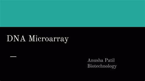 DNA microarray Technique | PPT