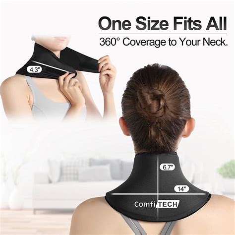 ComfiTECH Neck Ice Pack Wrap Gel Reusable Ice Packs for Neck Pain Relief, Cervical Cold Compress ...