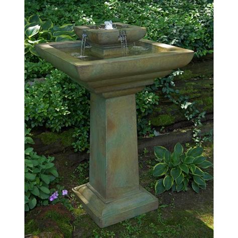 Falling Water 43" High Outdoor Bubbler Fountain with Light - #65G71 | Lamps Plus