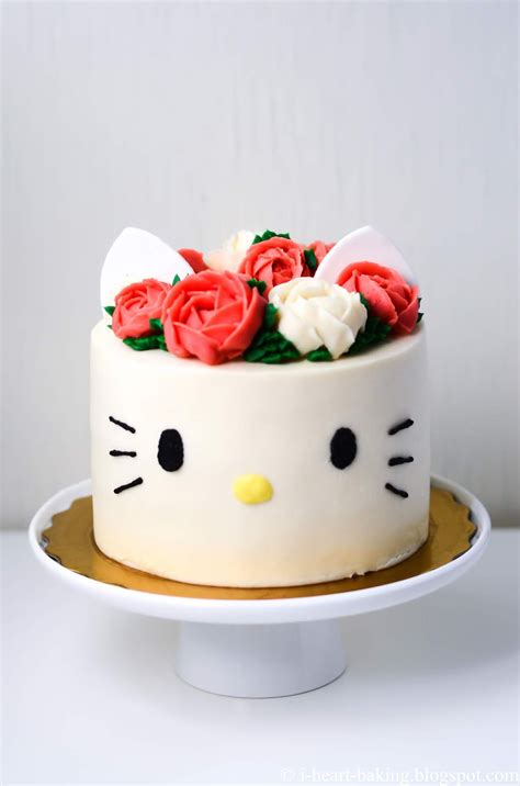 i heart baking!: hello kitty floral wreath crown cake