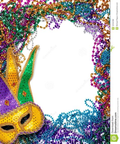 Mardi Gras Bead Border Clip Art