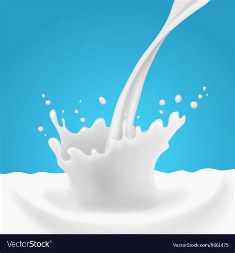 Milk splash Royalty Free Vector Image - VectorStock