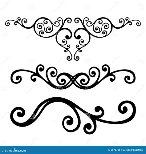 Floral lines stock vector. Illustration of curve, decoration - 2576706