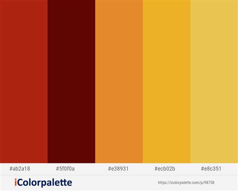 Movie Color Palette, Orange Color Palettes, Red Orange, Yellow ...