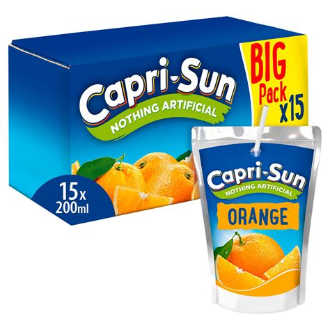 Capri-Sun Nothing Artificial No Added Sugar Orange 15 x 200ml | Fruit Juice | Iceland Foods