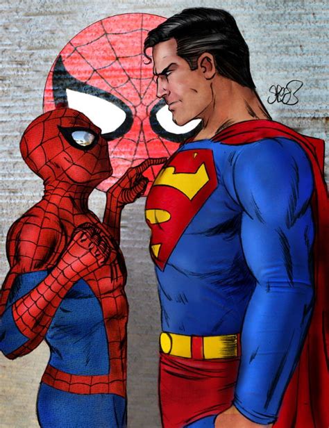 Spider-man vs Superman, in Mark Spears's Digitally Colored Comic Art ...