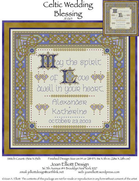 Celtic Wedding Blessing Joan Elliott Cross Stitch Pattern - Stitchery X-Press