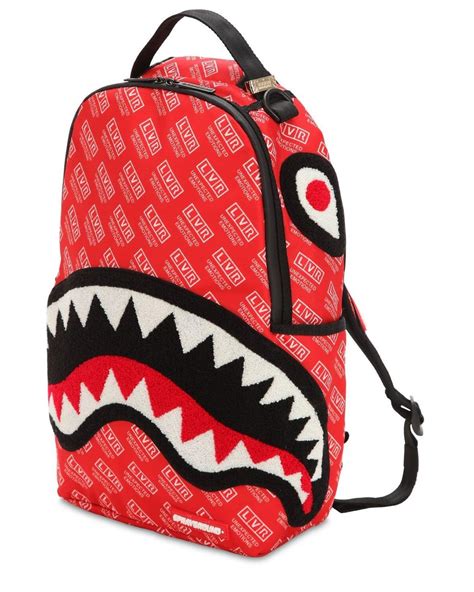 Sprayground Lvr Edition Large Logo Printed Backpack in Red for Men ...