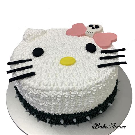 Hello Kitty Face (Goth style) Cake – BakeAvenue