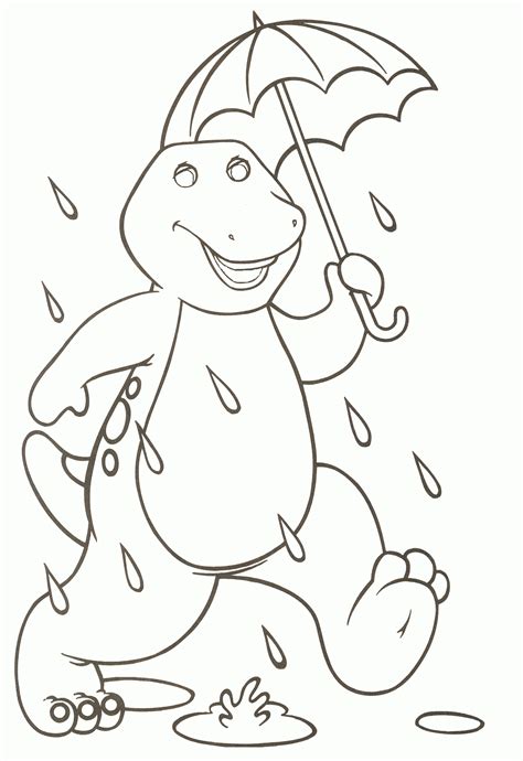 Printable Barney Coloring Pages