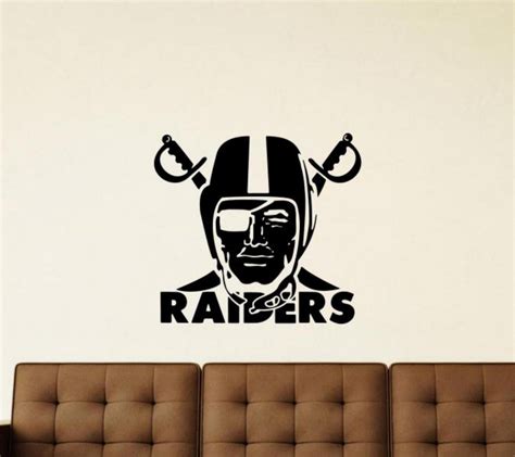 Raiders Wall Decal Vinyl Sticker Football Wall Decor Sign Stencil Wall ...