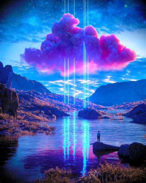 Pink Cloud 3 byJosh Pierce https://ift.tt/3gnGp7Y | Neon wallpaper, Watercolor wallpaper iphone ...