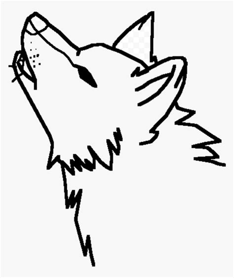 Simple Howling Wolf Drawing