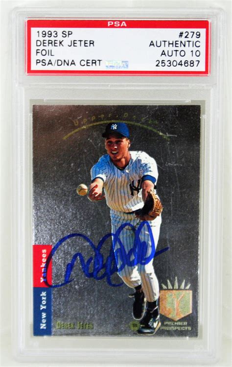 Lot Detail - Derek Jeter Signed 1993 Upper Deck SP Rookie Card - PSA/DNA Graded GEM MINT 10!