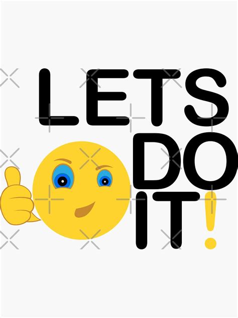 "lets do it emoji" Sticker for Sale by daniyal8586 | Redbubble