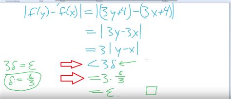 in this epsilon delta continuity proof, why do inequalities change to ...