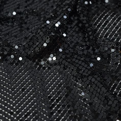 Mood Exclusive Joan Black Tubular Chainmail Fabric | Metal mesh, Aluminum metal, Fabric