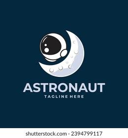 Astronaut Helmet Space Logo Vector Icon Stock Vector (Royalty Free ...