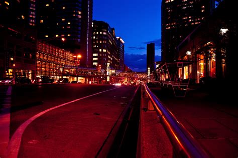 Shot of the Day: Red Streets at Night--Boston Copley Center