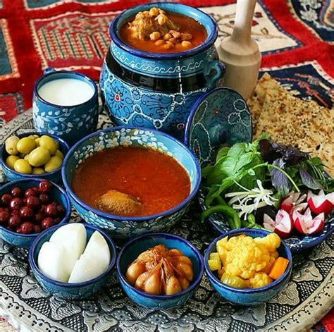 Traditional Persian food tray | Persian food, Iranian cuisine, Iran food