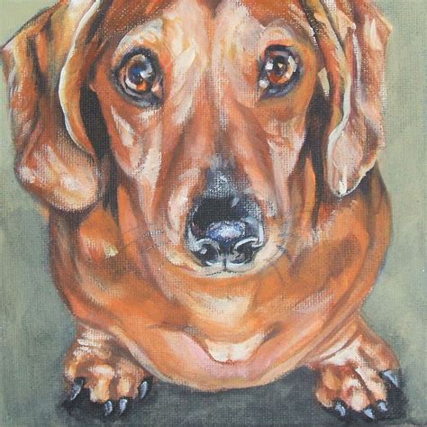 DACHSHUND Dog ART Portrait Canvas PRINT of Lashepard Painting | Etsy | Dog paintings, Dog art ...